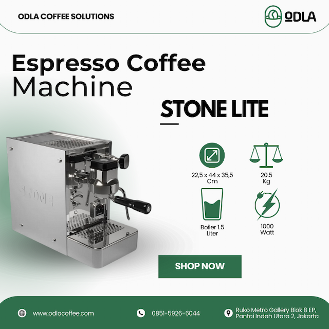 Mesin Kopi Espresso STONE Lite White/Black E