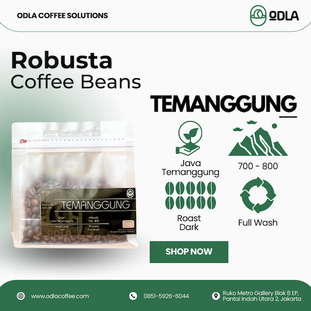 Robusta Temanggung Dark Roast 220 G